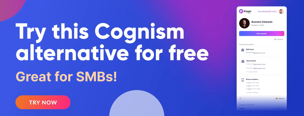 Cognism alternatives CTA banner graphic