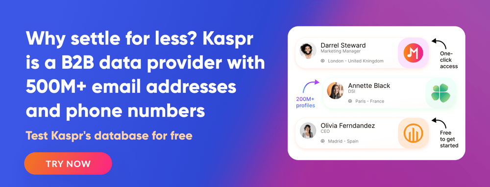 Blog banner CTA - Kaspr is a B2B data provider with 500M+ email addresses and phone numbers