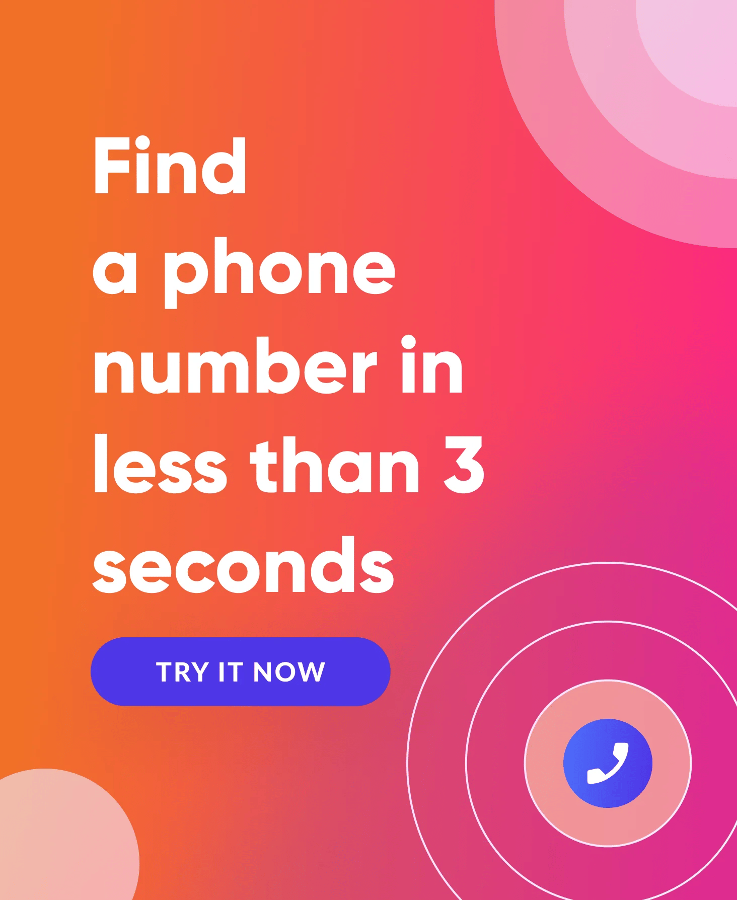 Blog CTA sticky graphic - Find a phone number in less than 3 seconds