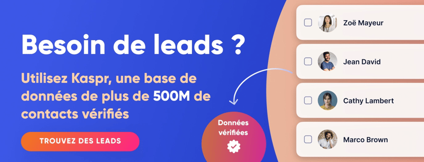 vous avez besoin de leads bannière cta