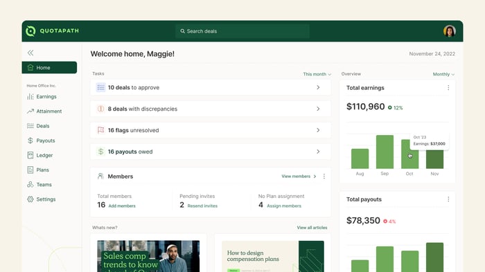 Graphic of QuotaPath dashboard