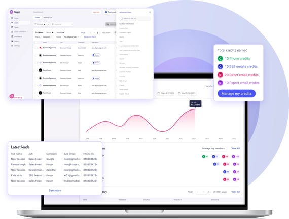 Graphic of Kaspr ROI dashboards