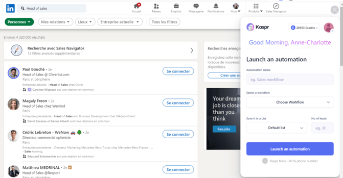 Sales Automation Kaspr