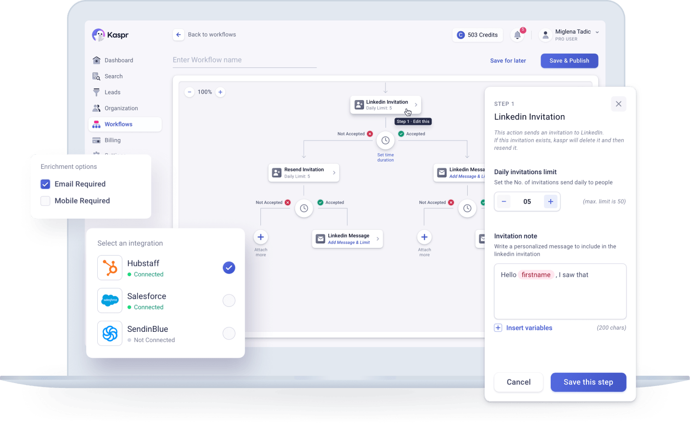 Workflow Kaspr